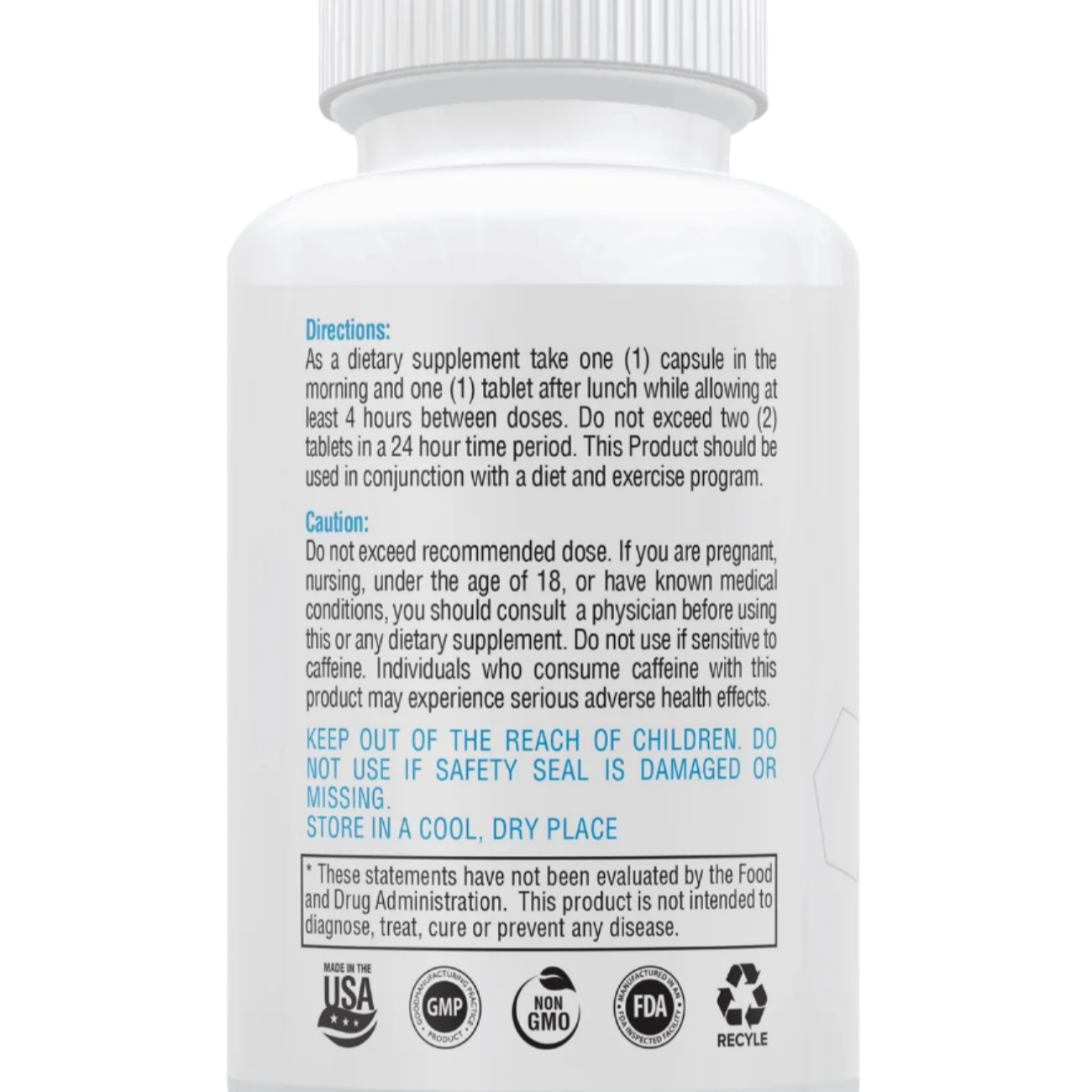 Phen Elit HCL 37.5 - Blue/White, 60ct