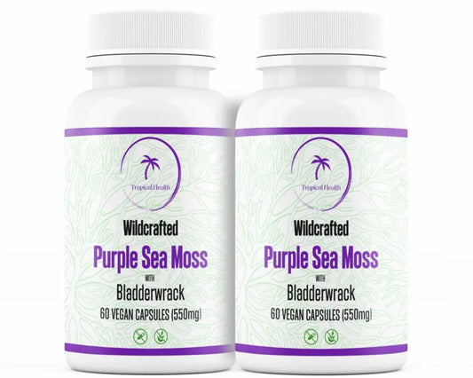 2 bottles Wildcrafted Purple Irish Sea Moss with Bladderwrack